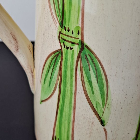 Ceramic Bamboo Hand Painted in Italy Pitcher - Picture 5 of 7